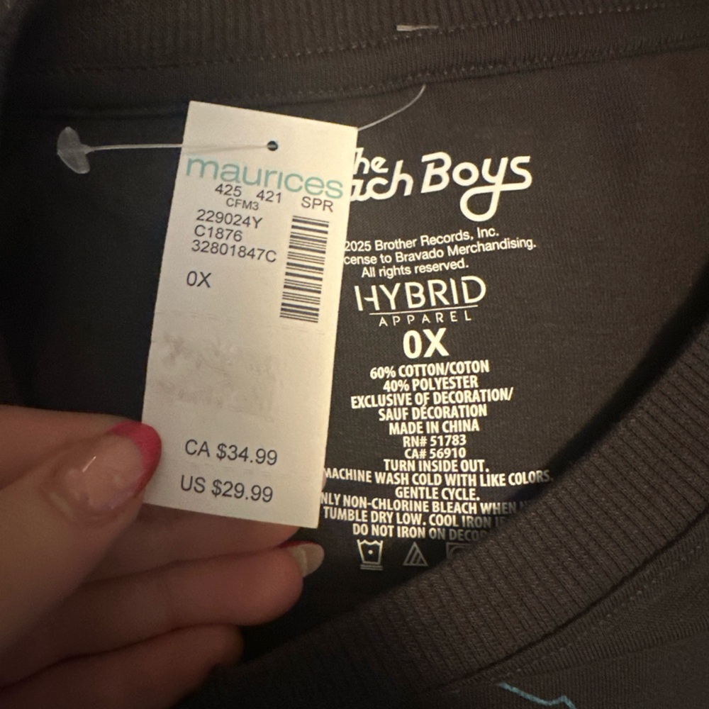 B10 NWT Maurices | The Beach Boys Colorful Ombré Graphic - Picture 6 of 6